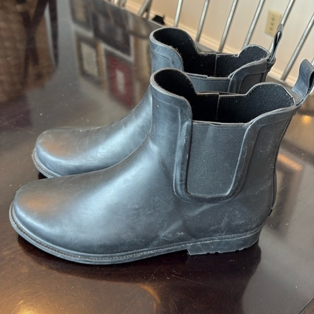 🐳 J.Crew black rain boots
